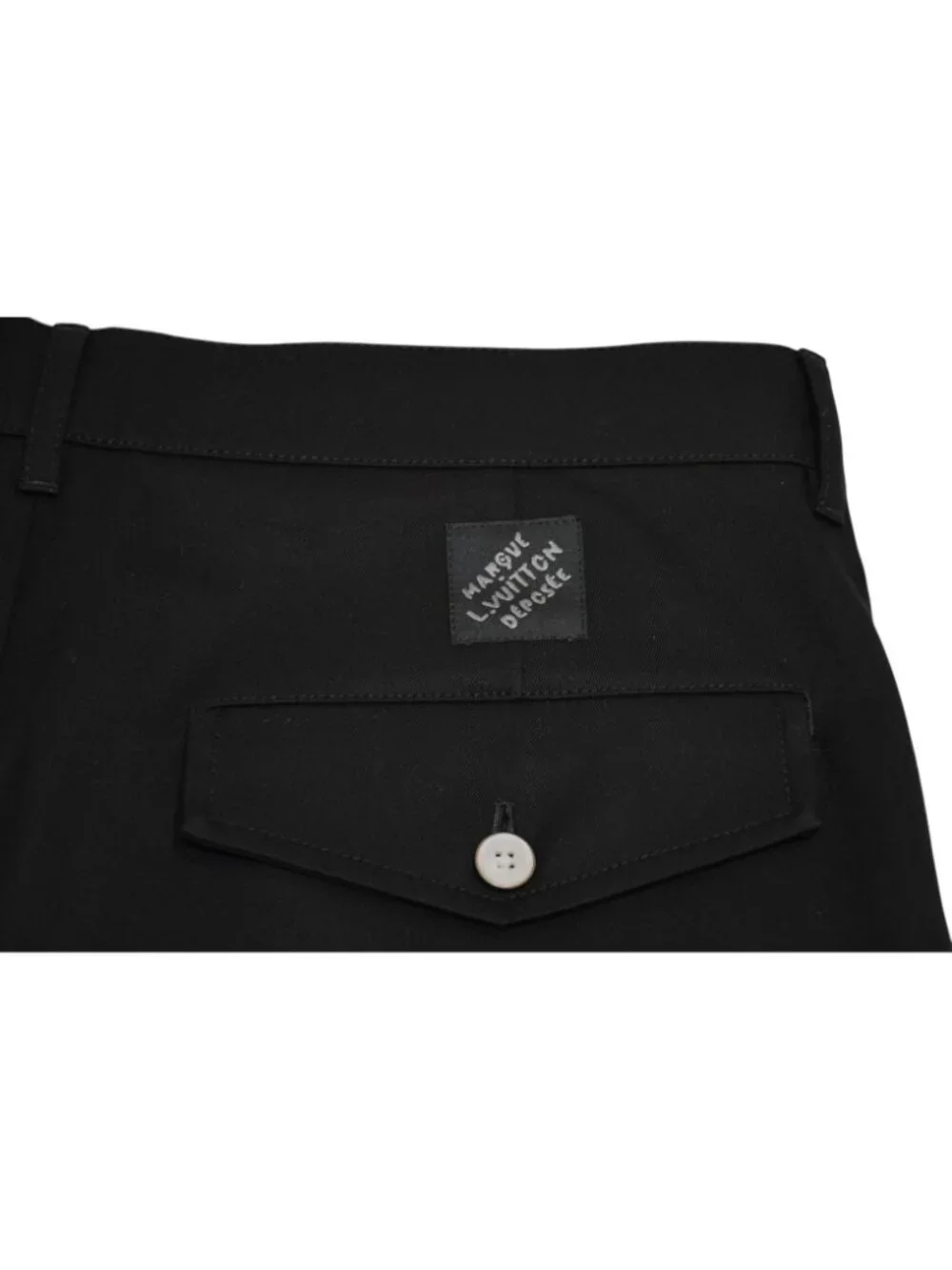 Louis Vuitton Cargo Pants Cotton All Over Print Black